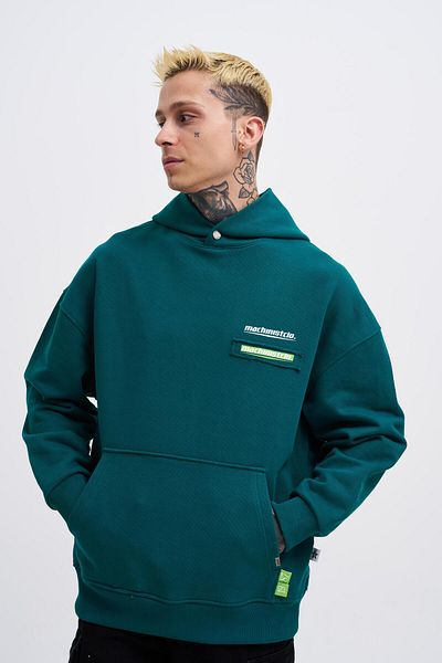 Machinist Ανδρικό εμπριμέ συνονθύλευμα Petrol Green Hoodie