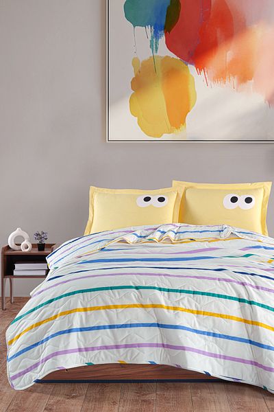 Eponj Home Funny Yellow Quilted Bedspread Set - Double
