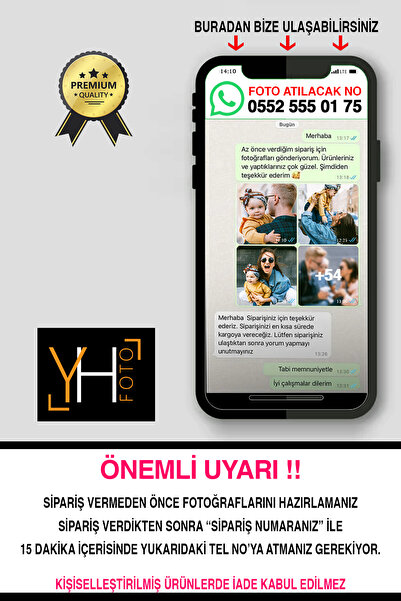 bymat 6 Adet 24x24 cm Siyah Fotoğraf Çerçevesi - 10x10 Foto Hediye - Mdf Çerçeve - Kare Çerçeve