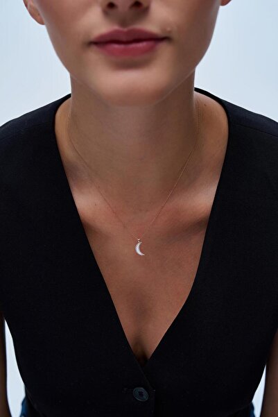 Luna Diamond 0.08 Karat Pırlanta Beyaz Mine Kolye