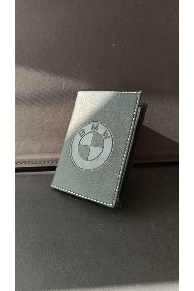 EFE DERİ Bmw Leather Stitched Car License Case Container Auto License Holder Car License Protector