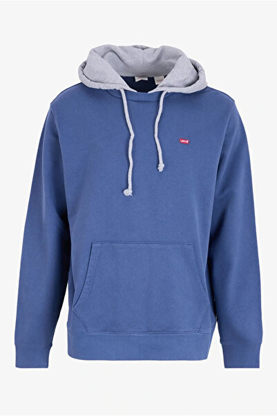 Levi's Levis Mavi Erkek Kapüşon Normal Düz Sweatshirt 001TV-0001