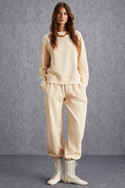 GRIMELANGE Γυναικεία φούτερ DORKA από οργανικό βαμβάκι κρέμα