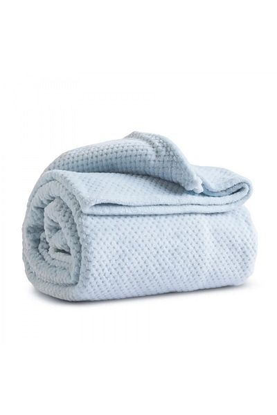 Karaca Pearl Baby Fleece Wohndecke, Blau