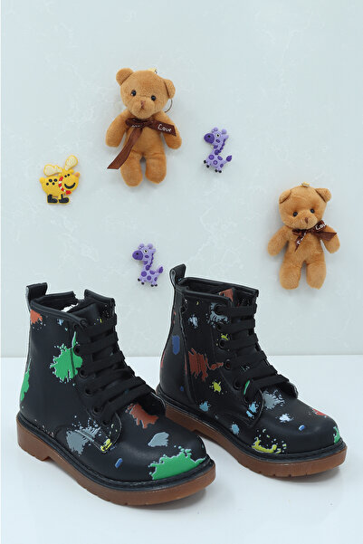 Moda Lime Unisex Çocuk Kışlık Ayakkabı Su Geçirmez Çocuk Kışlık Bot Sıcak Tutan Kışlık Ayakkabı