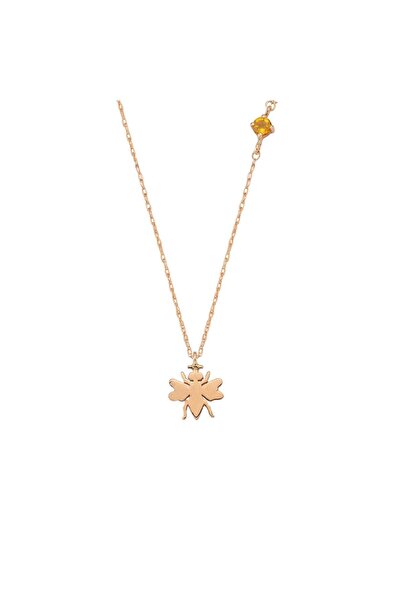 BEE GODDESS Kraliçe Arı Sitrin Altın Kolye