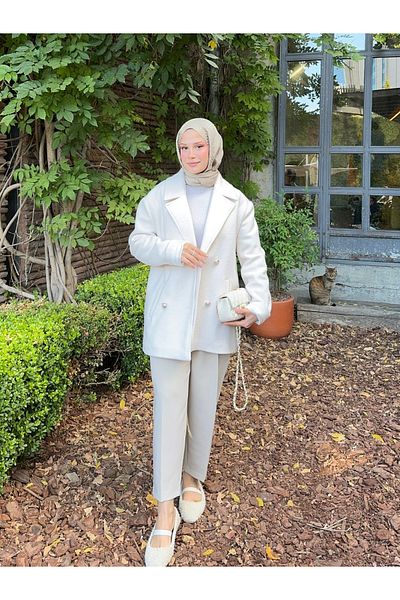 lurex moda Μπουφάν Oversize με επένδυση