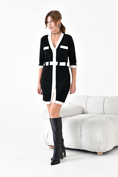 FTZ WOMEN Kadın Triko Elbise Siyah 20970