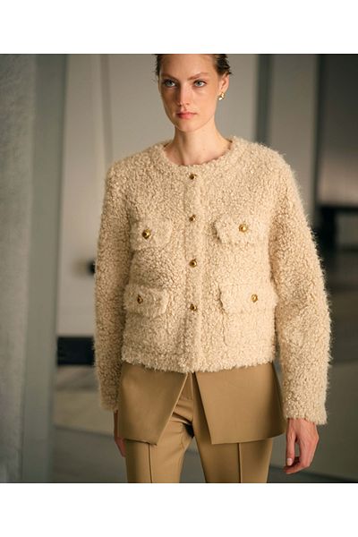 İpekyol Metal Button Plush Coat