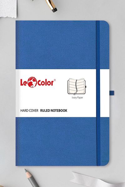 Le Color Undated Classic Notebook Rec Note 13x21 Lined Blue