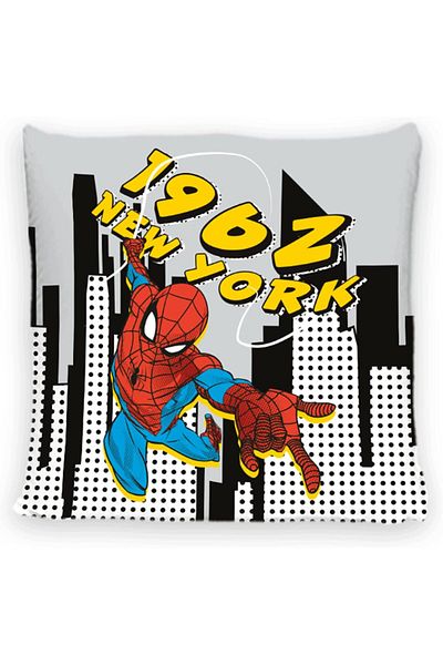 Disney Collection Disney Home Spiderman - Dekokissen mit Füllung und Reißverschluss - 40x40 cm - Wurfkissen mit Füllung