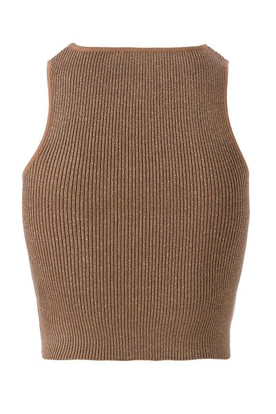 Mısırlı Camel Color Crop Top