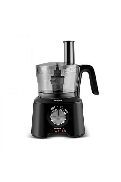 Karaca Mastermaid Power Max 11 in 1 Küchenroboter, Schwarz-Silber Matt, 2500 W