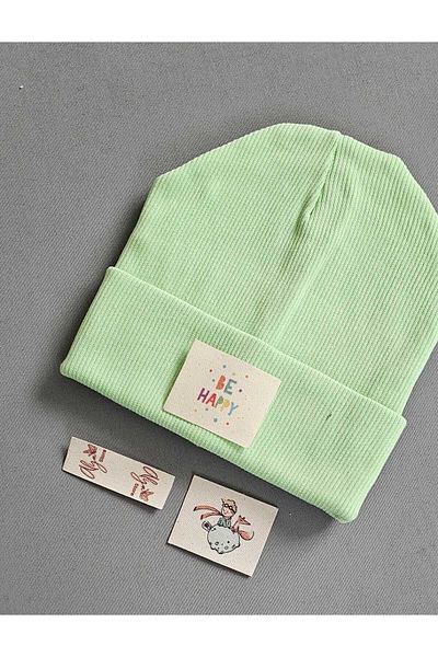 ALYA Stretchy Camisole Beanie with Baby Children's Sticker, Pompom Without Pompom