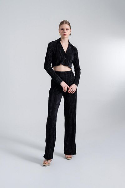 HOLLY LOLLY Гомлек чорний Comfy Crop Gomlek