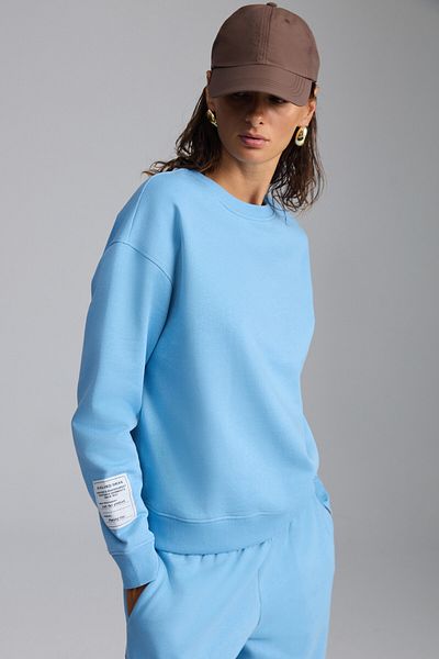 GRIMELANGE DORKA Damen-Sweatshirt aus Bio-Baumwolle in Blau