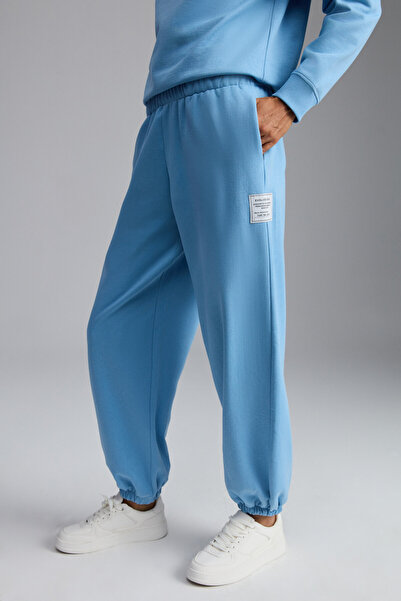 GRIMELANGE TEAIRA Kadın Organik Pamuklu Mavi Eşofman Altı