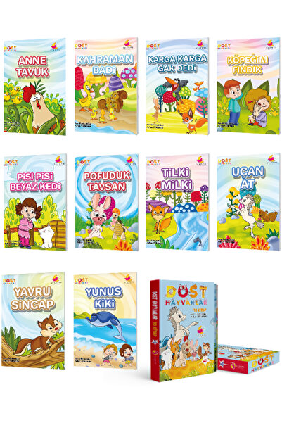 fenomen çocuk HİKAYE SETİ DOST HAYVANLAR (10 KİTAP + DEĞERLENDİRME SORULARI) ...