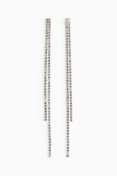 H&M Long rhinestone earrings
