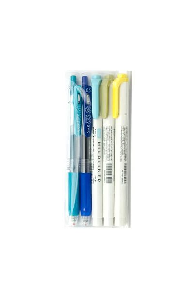 Zebra Japanese Manga Harami Message Limited Edition Set - 3Pcs Double Ended Mildliner 2Pcs Sarasa Clip