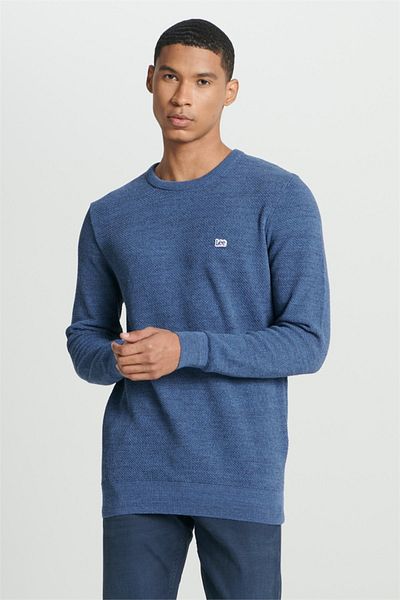 Lee L 212149400   Men's Regular Fit Regular Cut Crew Neck Knitwear Blue