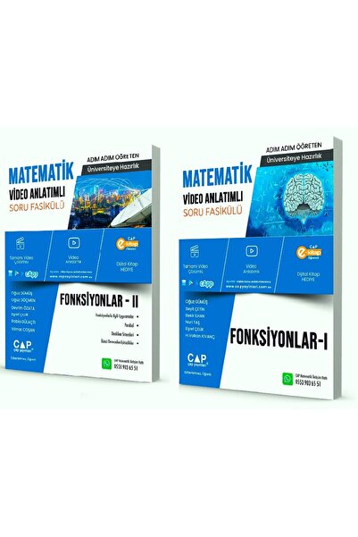 Çap Yayınları Çap Yayınları Üniversiteye Hazırlık Matematik Fonksiyonlar I - ...