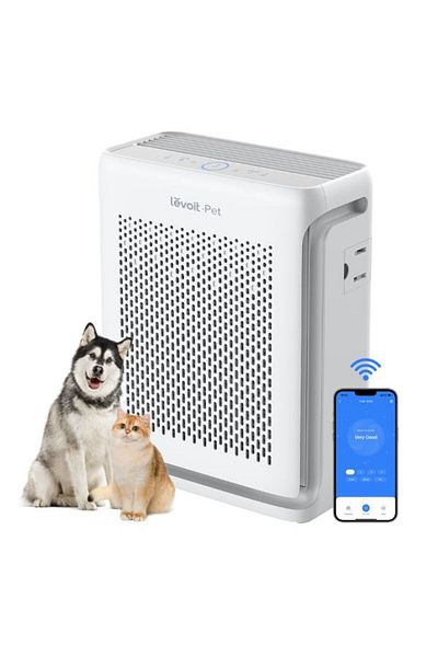 Levoit جهاز تنقية الهواء الذكي Vital 100S Pet Care Smart True HEPA مع وضع الحيوانات الأليفة | رائحة الحيوانات الأليفة | حساسية شعر الحيوانات الأليفة