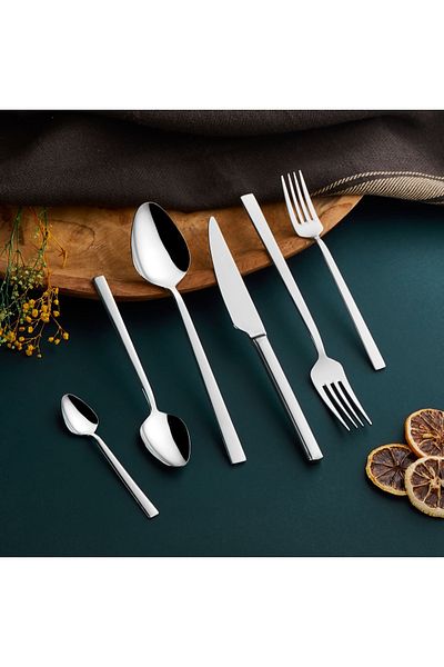 AROW Luna 12 Person 72 Piece Fork Spoon Knife Set