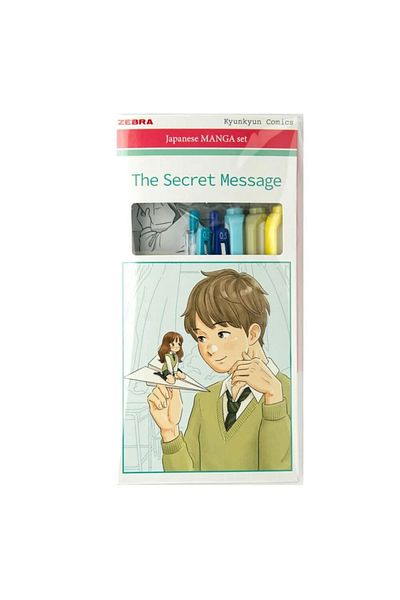 Zebra Japanese Manga Harami Message Limited Edition Set - 3Pcs Double Ended Mildliner 2Pcs Sarasa Clip
