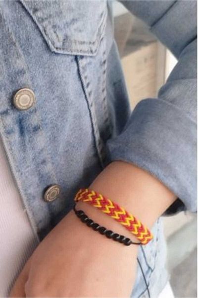 Eva Rose 1 Piece Unisex Fan Bracelet Adjustable Length Mesh Bracelet