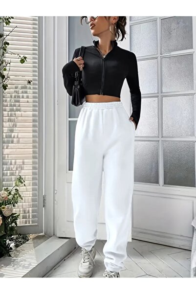 ESPİNA Kadın 3 İplik İçi Polarlı Paçası Ve Beli Lasitli Eşofman Altı