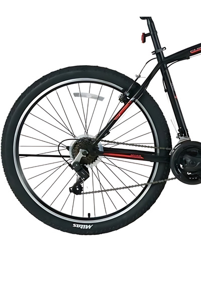 Bisan MTS 4600 27.5" Jant Dağ Bisikleti - Siyah Kırmızı, 48 cm Kadro, 21 Vites, MOZO Maşa, V Fren