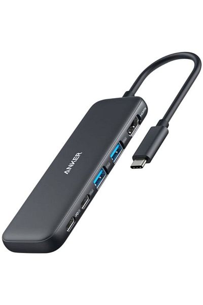 Anker 332 USB-C Hub (5-in-1)|5Gbps USB-C Data Port and 2 5Gbps USB-A Data Ports and for MacBook Pro