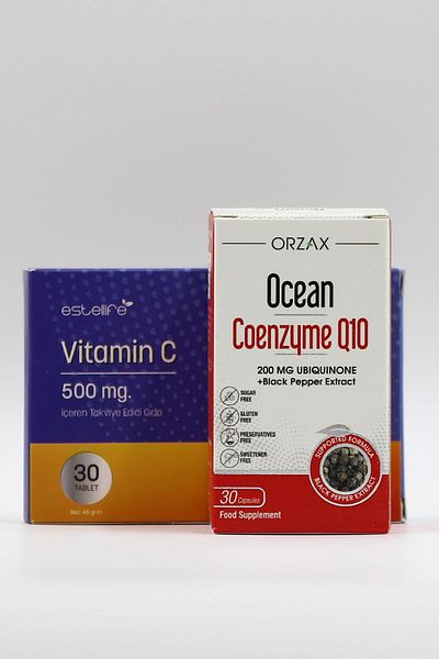 Ocean Coenzyme Q10 200Mg 30 Capsules Vitamin C 30 Tablets
