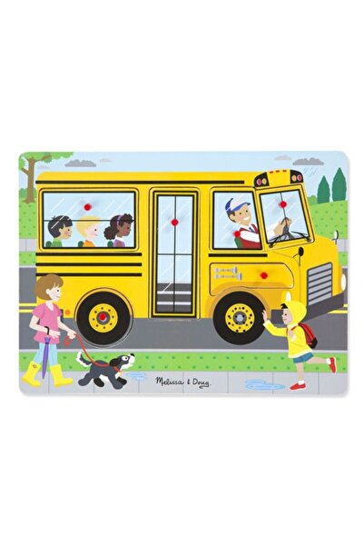 Melissa & Doug Ahşap Sesli Yapboz-The Wheels on the Bus