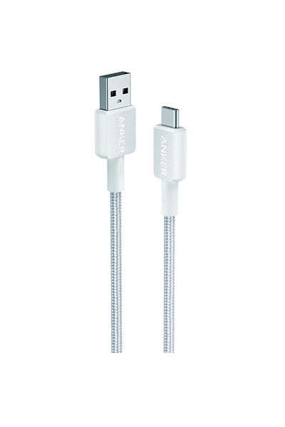 Anker كابل USB-A إلى USB-C | 3 أقدام مضفرة | اللون الأبيض | A81H5H21