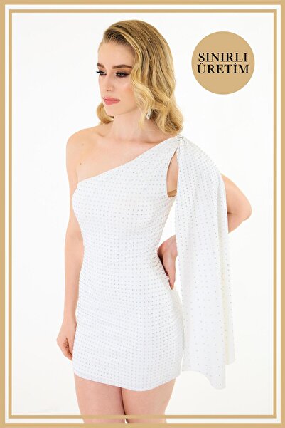 Carmen Limited Edition | LEXİ Beyaz Mini Elbise