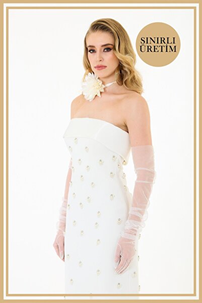 Carmen Limited Edition | ISABELLA Beyaz Uzun Elbise