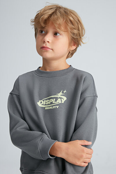 GRIMELANGE SHAKE Graues Sweatshirt für Jungen