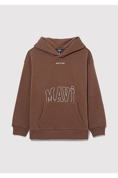 Mavi Кафяв суичър с лого 6S10053-70243