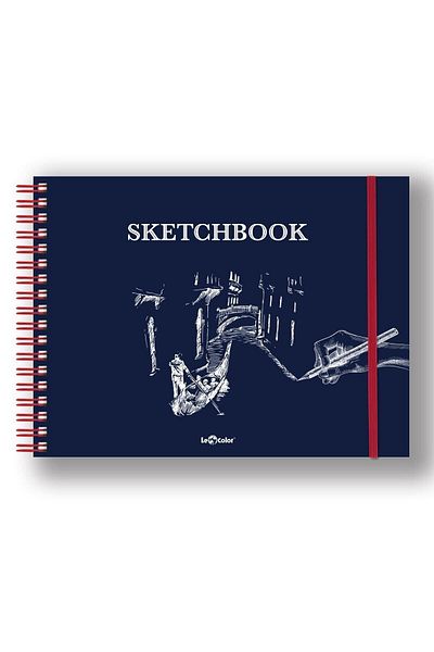 Le Color Drawing Sketchbook Spiral 120 Gr96 PagesNavy Blue