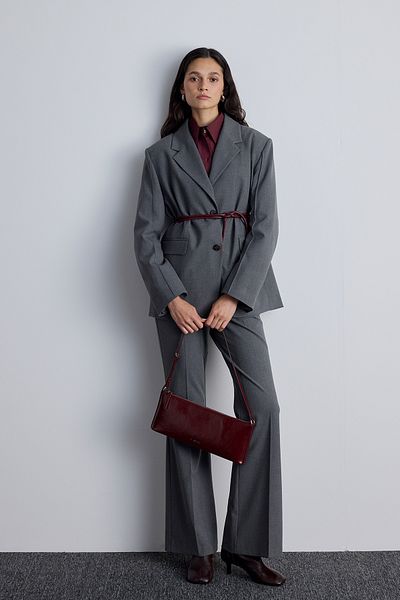 Manuka Classic Gray Flare Leg Trousers