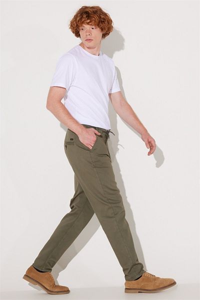 Lee Khaki Flexible Slim Fit Jogger Pants - Normal Waist