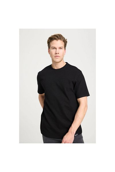 WRANGLER W 241404001   Μπλουζάκι O NECK ΜΑΥΡΟ