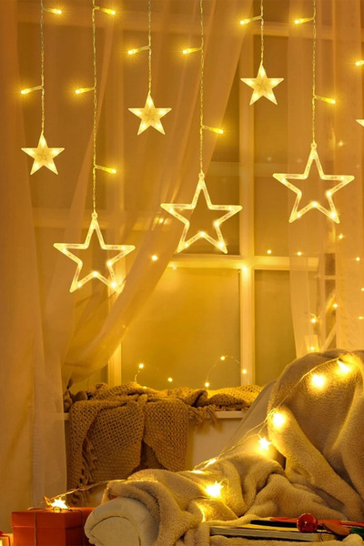 Factorial Yıldız Led Işık Duvar Aydınlatıcı Led Kitaplık Hobi Köşesi Loş Işıklandırma Yılbaşı Ağacı Süsleme