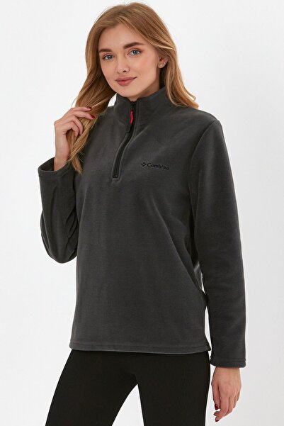 MAXIMILLIAN Antrasit Renk Yarım Fermuarlı Kadın Polar 1207 - ANTRASİT