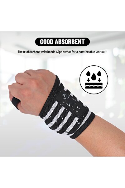 Endless Stretchable Wristband Strap Single Thumb Loop | Black | Material: Nylon And Polyester