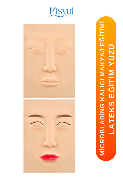 Genel Markalar Lateks Eğitim Yüzü Microblading Kalıcı Makyaj Eğitimi 3D Yüz D...