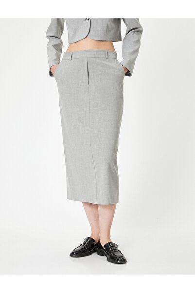 Koton Midi ceruzaszoknya A-vonalú, cipzáras