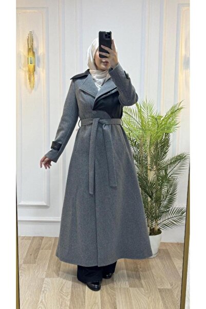 Tebrikler tekstil Νέα σεζόν Γυναικείο Χειμερινό Παλτό με Χιτζάμπα - M9027